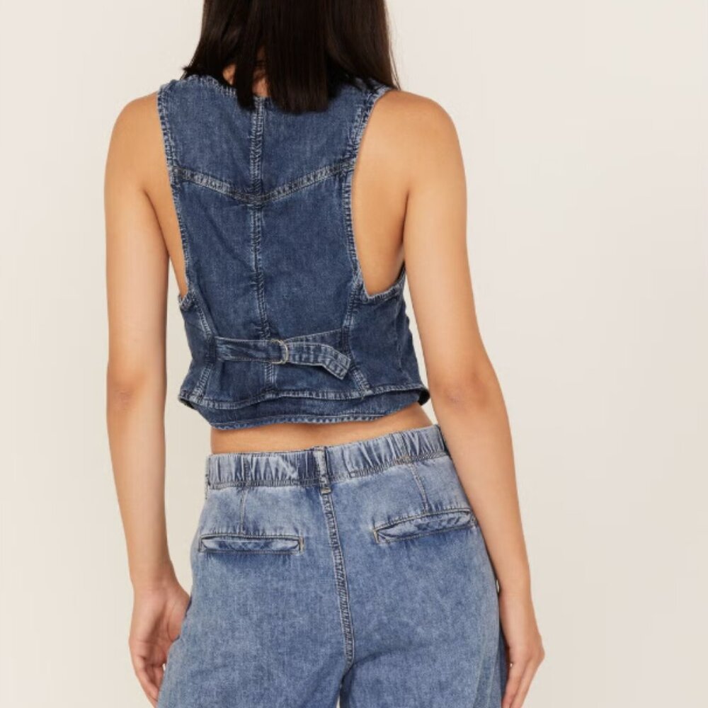 FREE PEOPLE Wide Leg Rider Denim Jeans - Picture 2 of 11